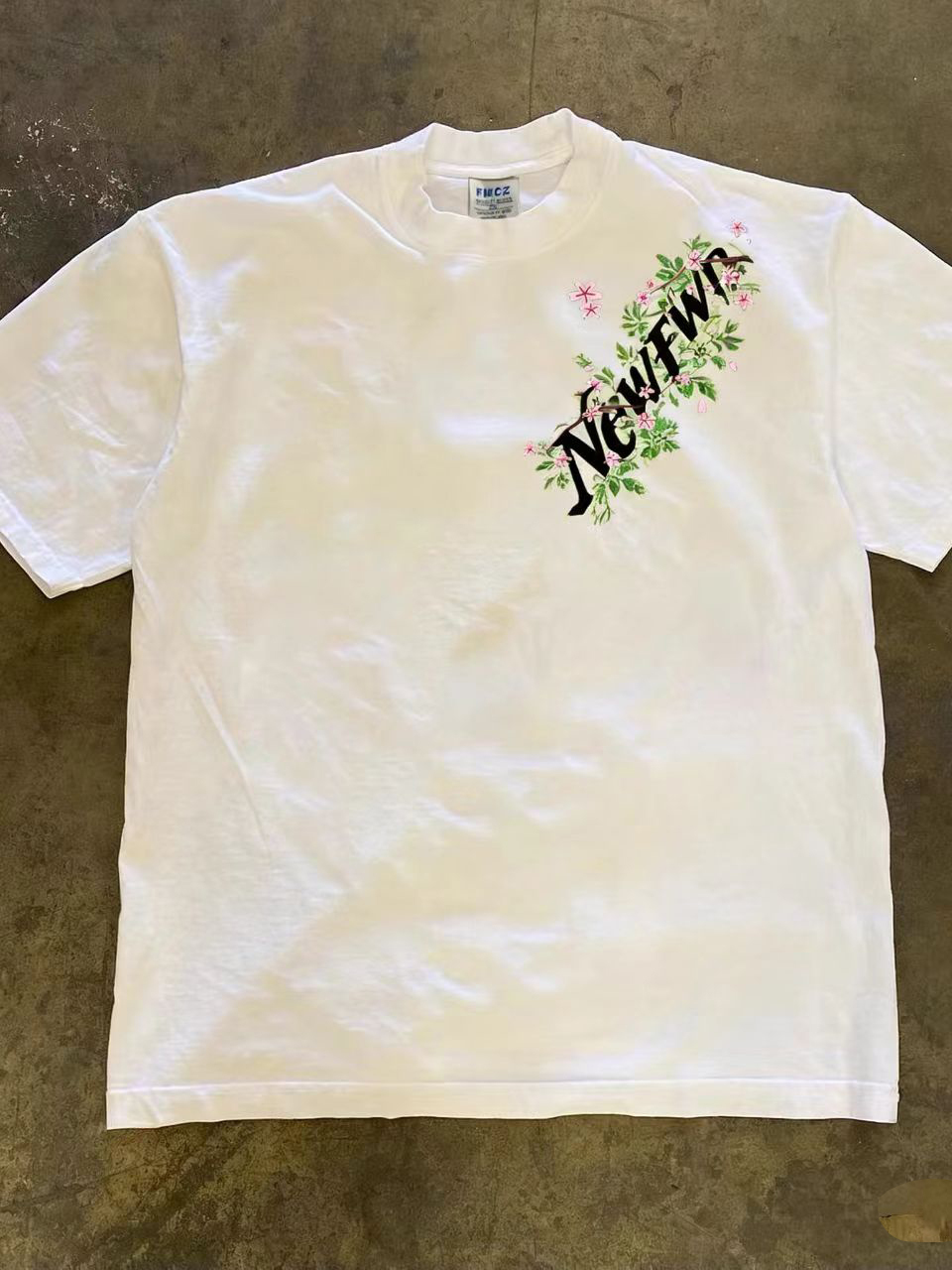 Streetwear Brand Flower - American Style Floral Print Pure Cotton