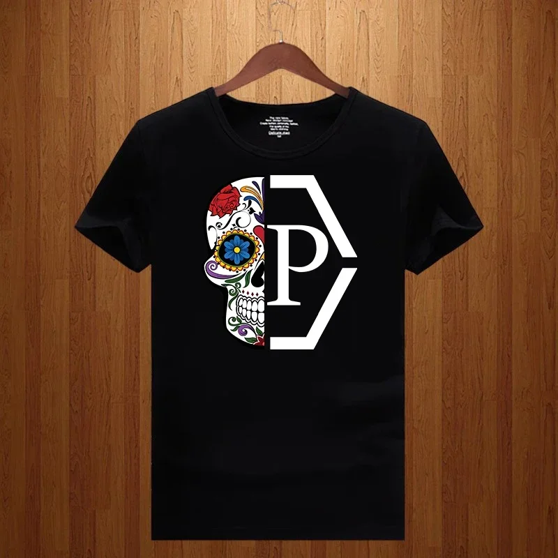 Streetwear Brand Flower - Luxury Brand Half Skull Flower Printed