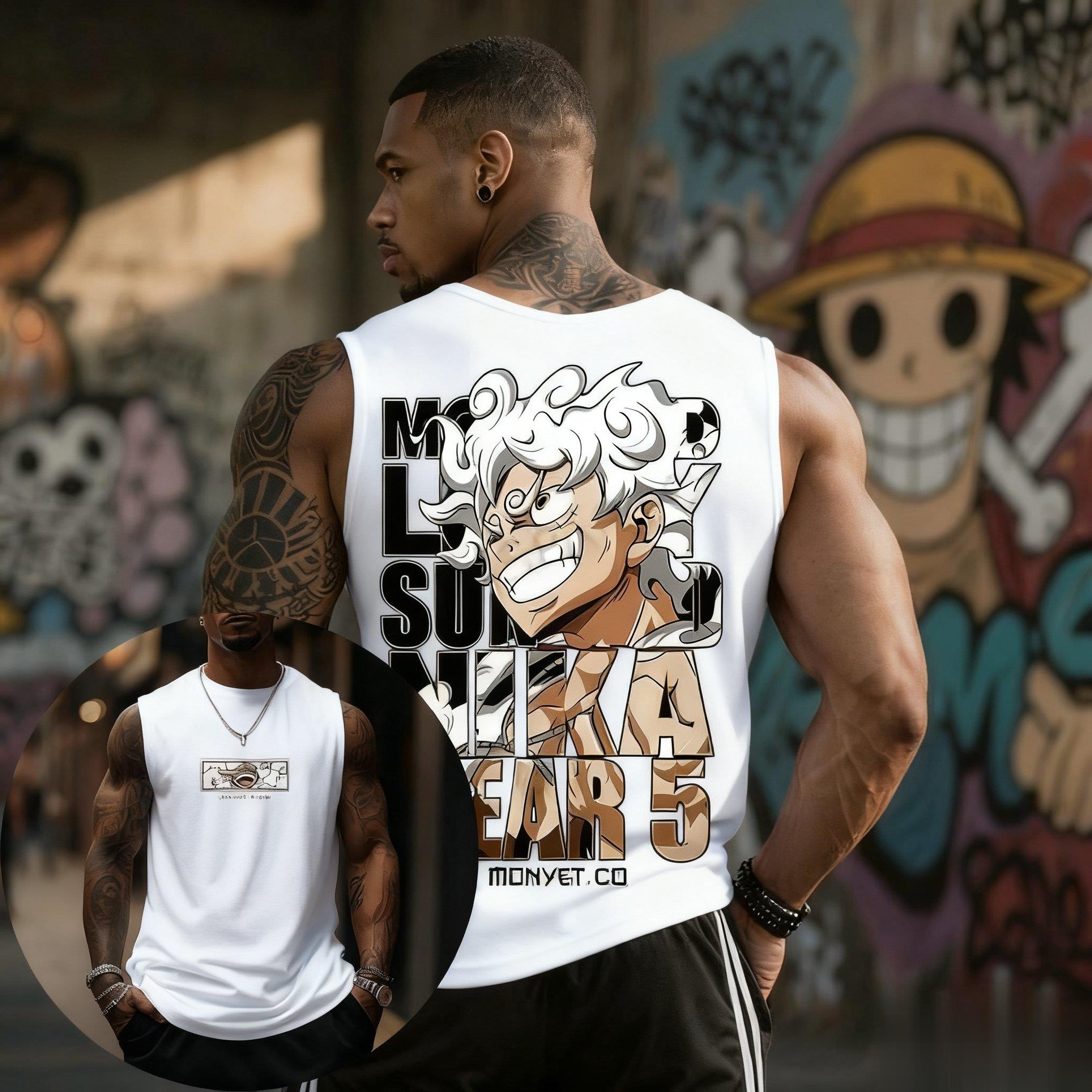 Streetwear Brand Japan - One Piece Luffy Gear 5 Tank