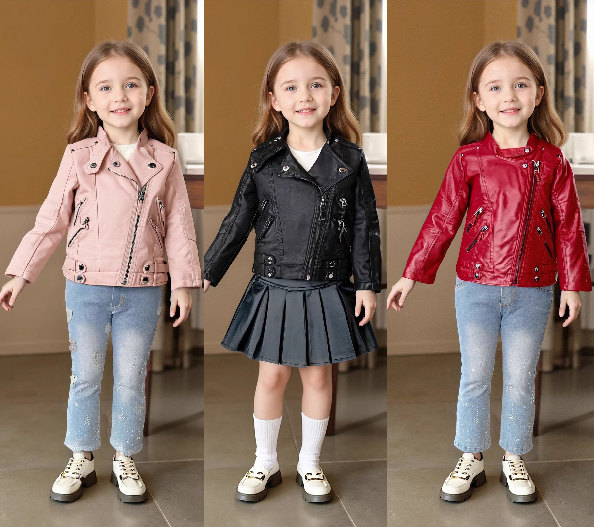 2-12Y Girls Christmas Pink Red - Streetwear Brand Logo Design recension och pris