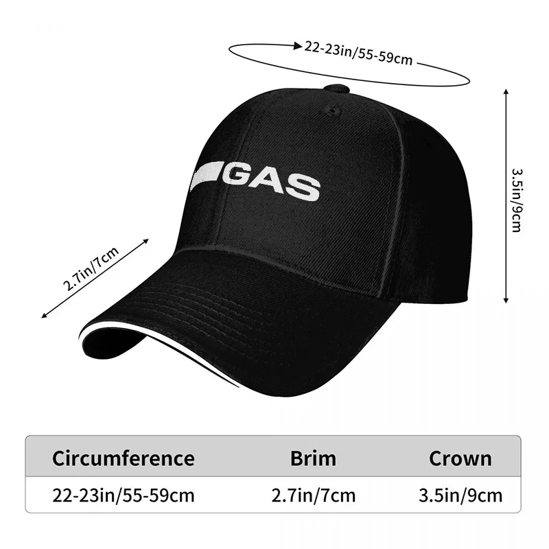 New GAS Brand Logo Black Baseb - Streetwear Brand Logo Design recension och pris